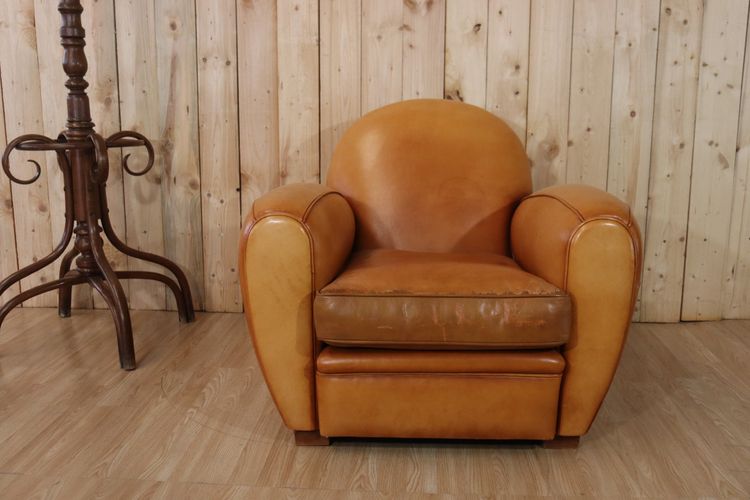 Poltrona club in pelle vintage