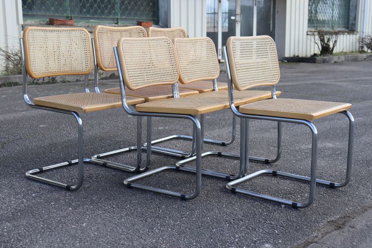 Set di 6 sedie da pranzo B32 di Marcel Breuer