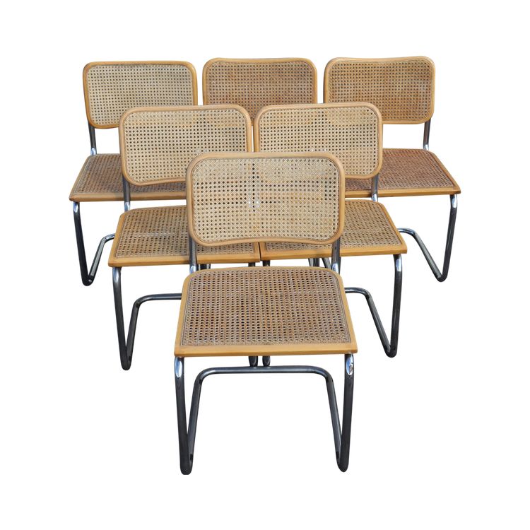 Set di 6 sedie da pranzo B32 di Marcel Breuer