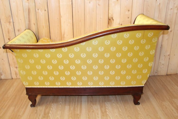 Divano letto in mogano del periodo di restauro