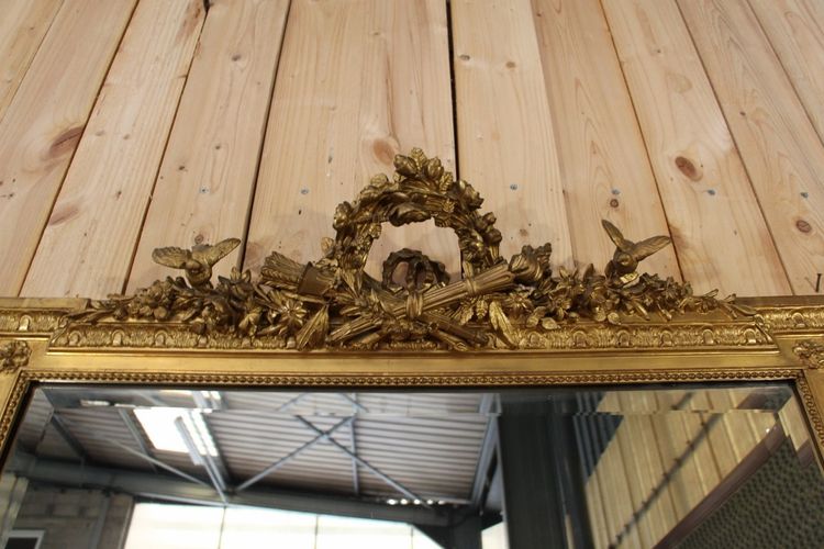 Miroir Napoléon III En Bois Doré