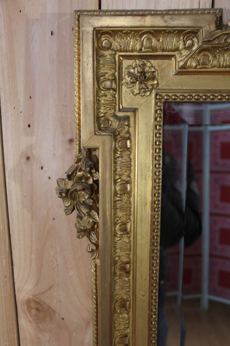 Miroir Napoléon III En Bois Doré