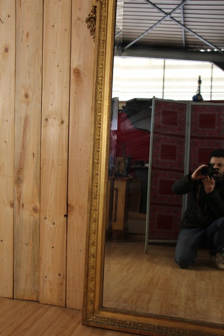 Miroir Napoléon III En Bois Doré
