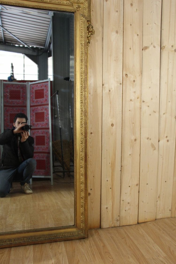 Miroir Napoléon III En Bois Doré