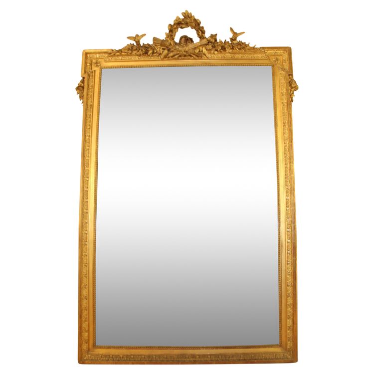 Miroir Napoléon III En Bois Doré