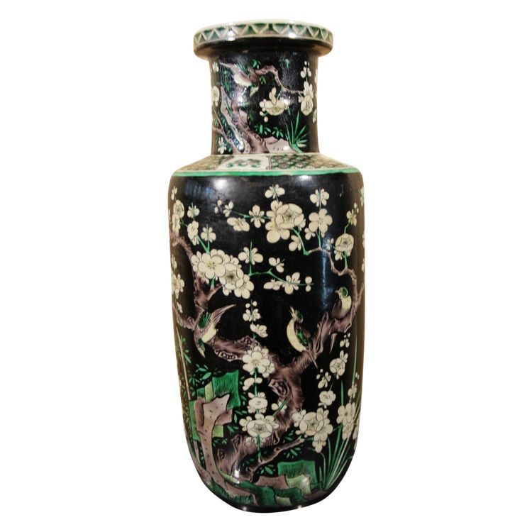 Vase En Porcelaine Chinoise XIXeme Famille Verte