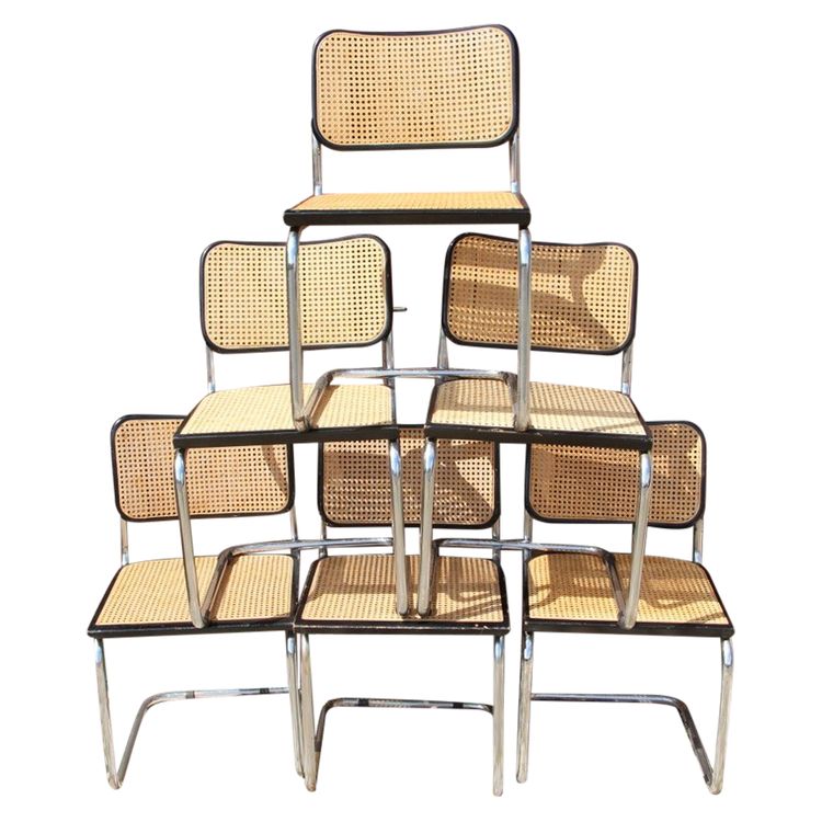 Set of 6 B32 Dining Chairs by Marcel Breuer