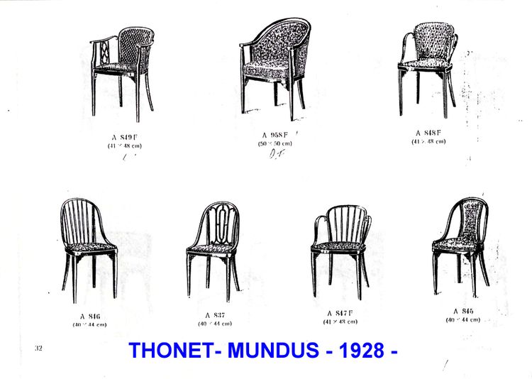 Sedia Thonet A846, circa 1925, Prutscher Art Deco