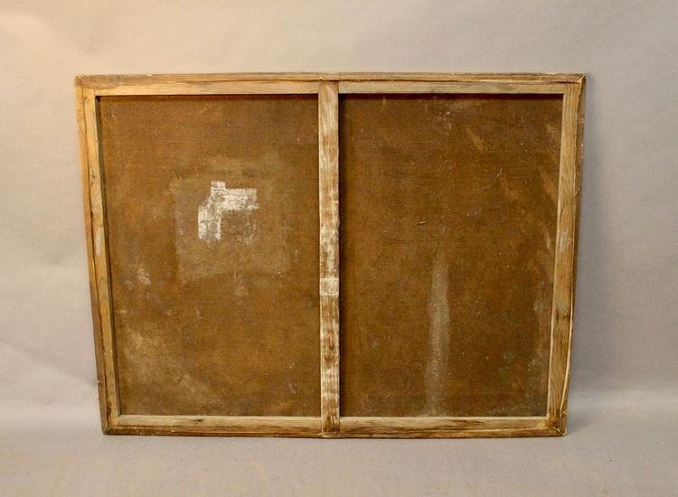 Öl auf Leinwand, 18. Jahrhundert „Christus bei Martha und Maria“ 