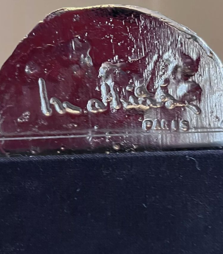 Fondica / Mathias: Silver-plated bronze photo holder Signed and numbered Height 30 cm width 23 cm