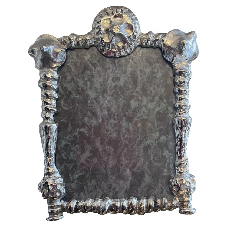 Fondica / Mathias: Silver-plated bronze photo holder Signed and numbered Height 30 cm width 23 cm
