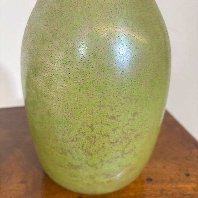 Pair of Fratelli Toso vases from the 60s Murano glass with metallic luster. H 29 – H 22