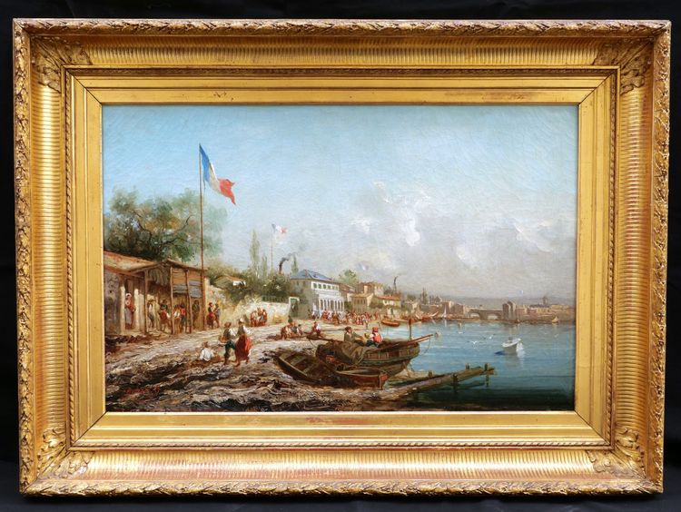 Gustave Marius Julien, Busy View In Marseilles