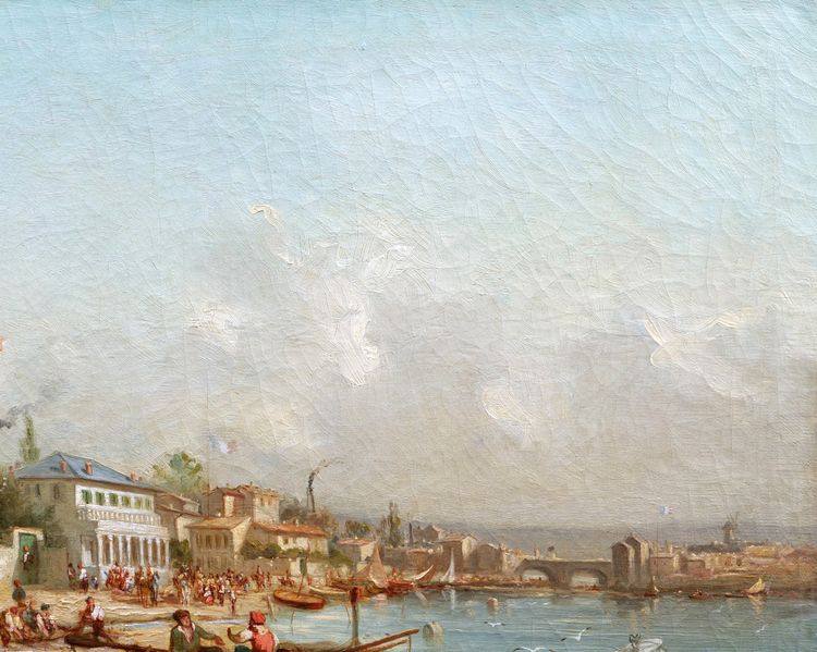 Gustave Marius Julien, Busy View In Marseilles