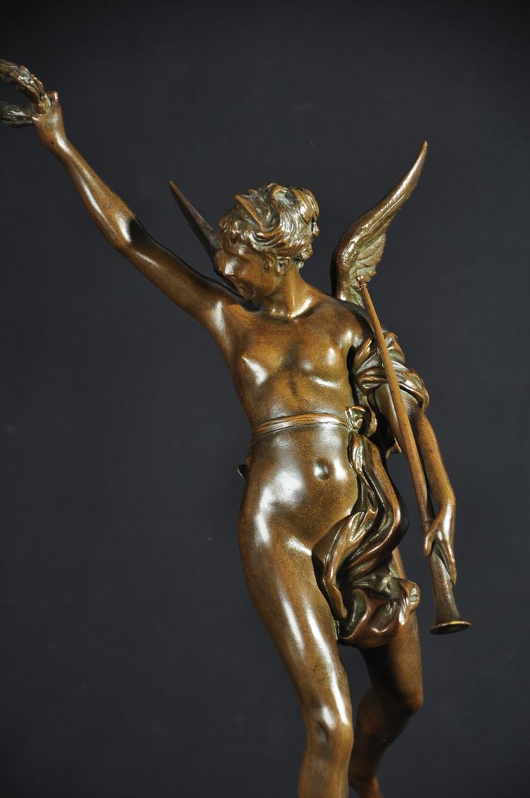 Bronzo intitolato "Ai Vincitori" firmato A.Manuela fine XIX secolo
