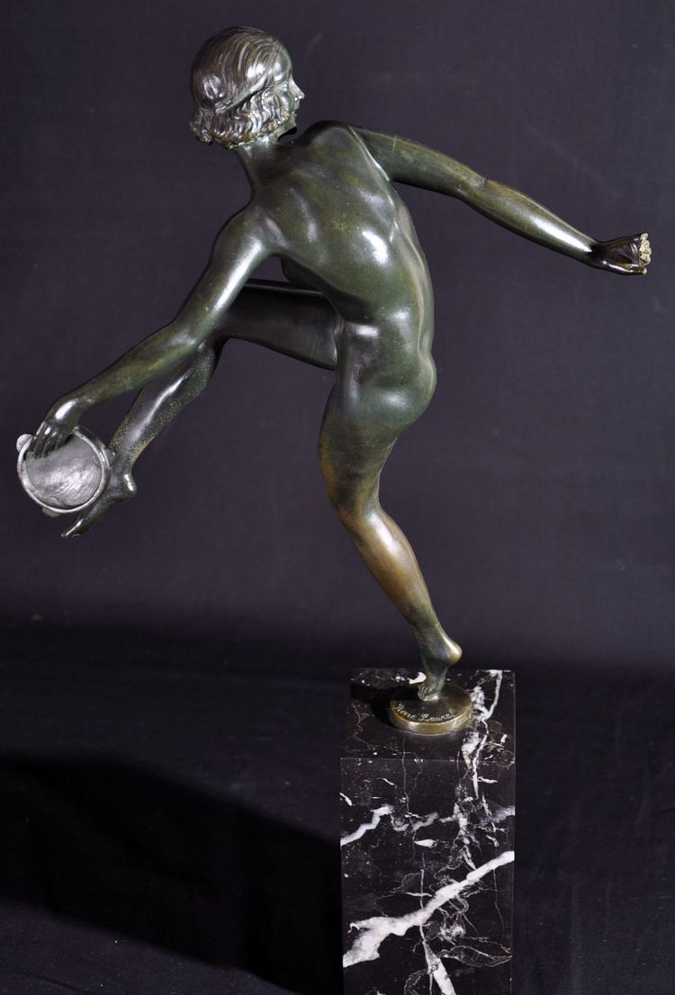 Pierre Laurel bronze titled Dancer with a Tambourine, early 20th century