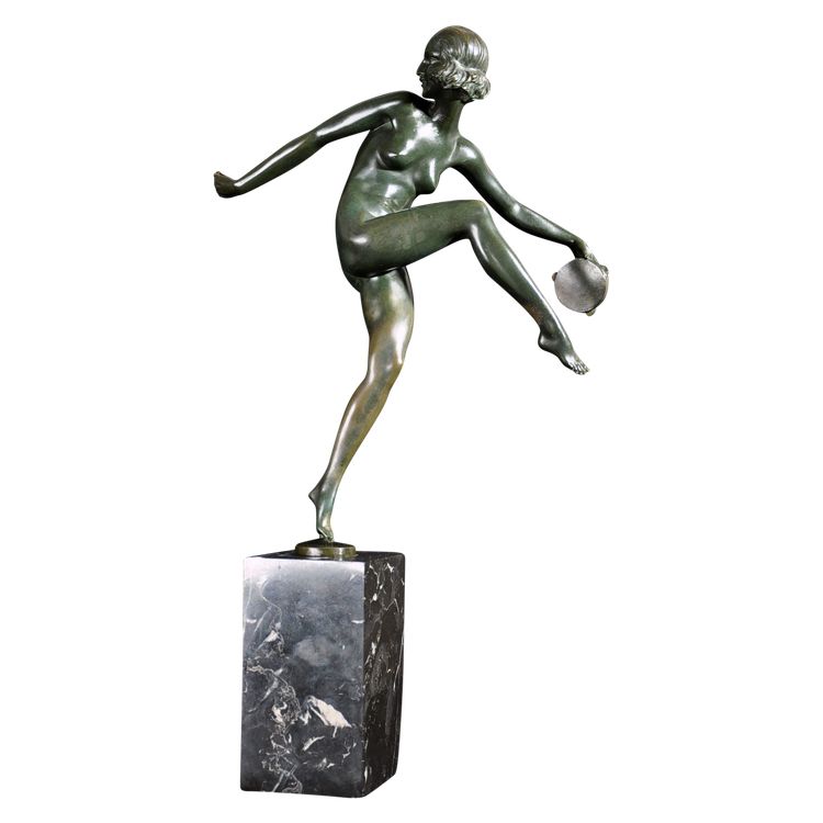 Pierre Laurel bronze titled Dancer with a Tambourine, early 20th century