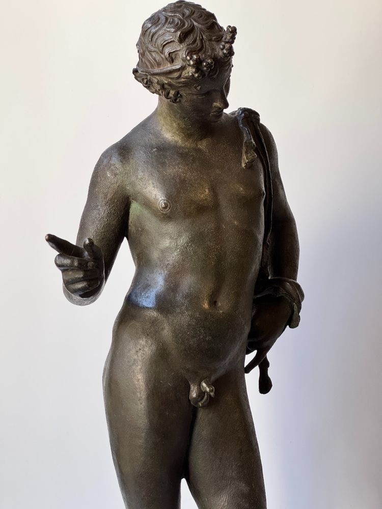 Narciso di Pompei, scultura in bronzo del "Grand Tour" H 63 cm