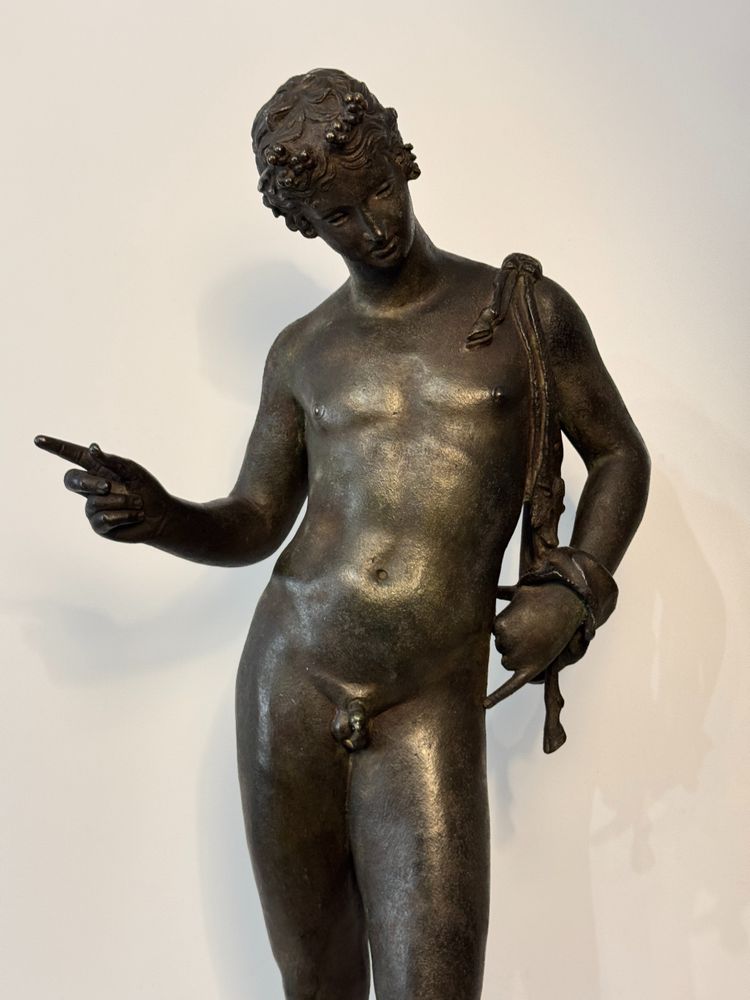Narciso di Pompei, scultura in bronzo del "Grand Tour" H 63 cm