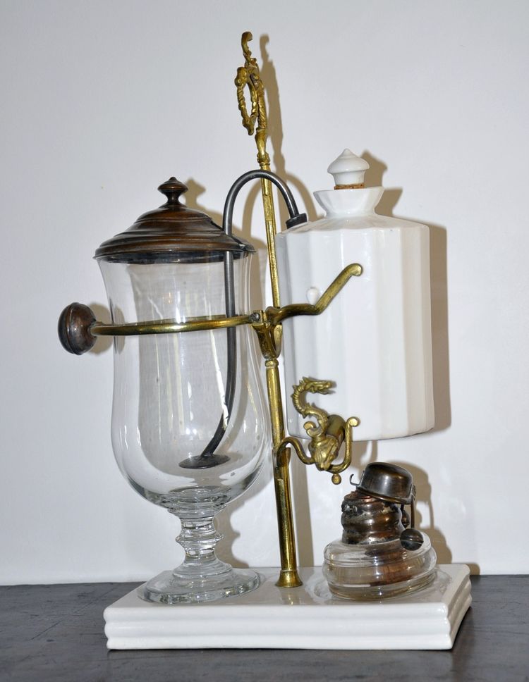 Siphon coffee maker known as a balance coffee maker, Napoleon III period