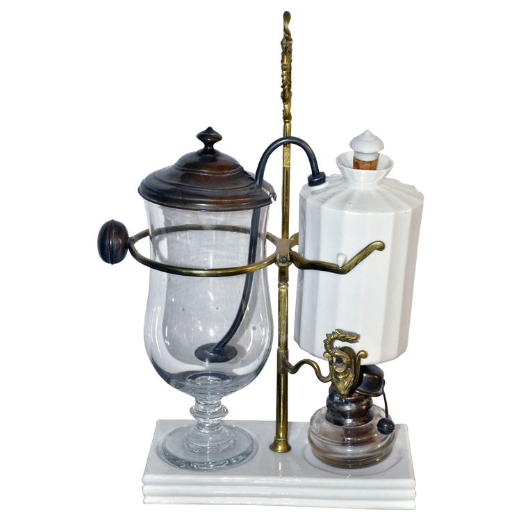 Siphon coffee maker known as a balance coffee maker, Napoleon III period
