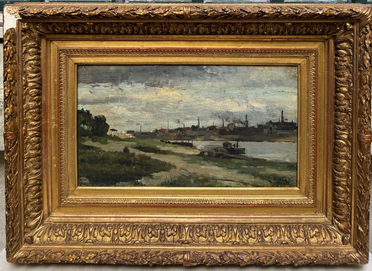 Octave Gallian (1855-1918) – Industrielandschaft, um 1890