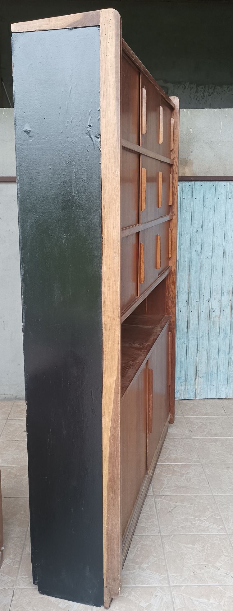 Grande libreria buffet in teak 1950