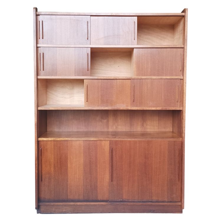 Grande libreria buffet in teak 1950