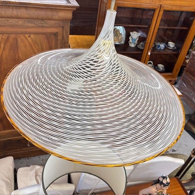 Large Murano Chandelier, 70s, Venini Witch Hat diameter 62 h 70 total