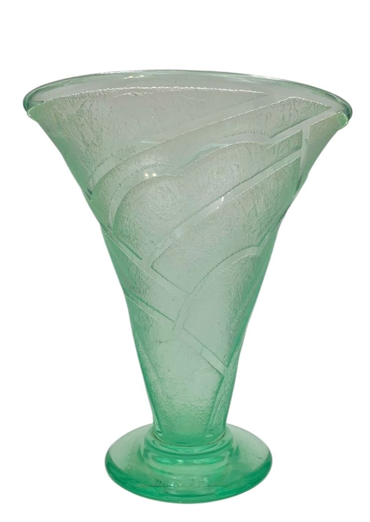 Daum Nancy - Vaso con decorazione geometrica Art Déco