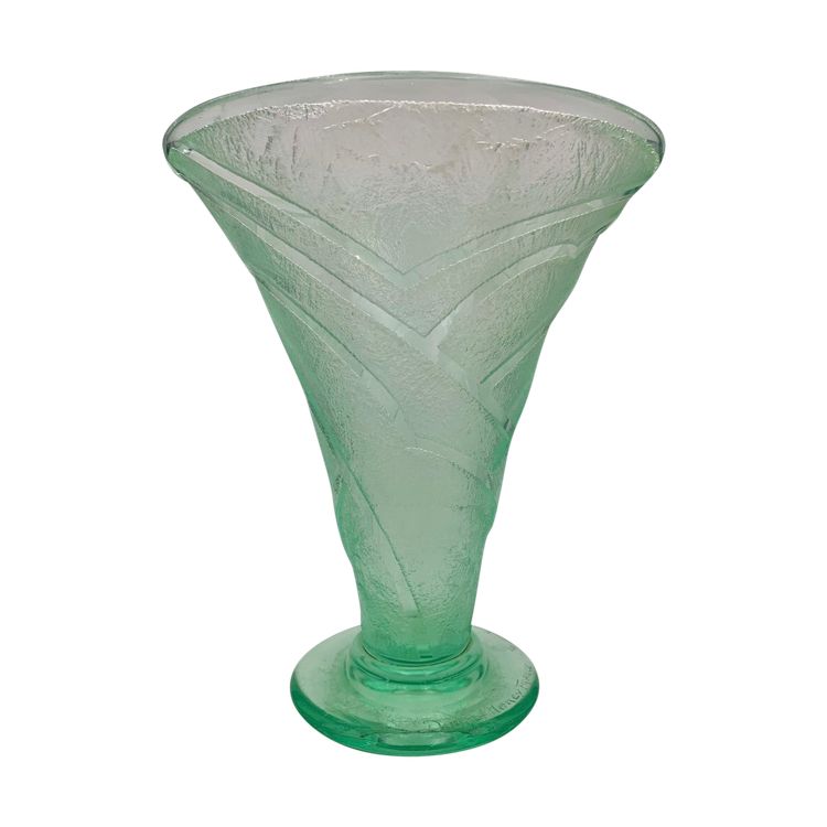 Daum Nancy - Vaso con decorazione geometrica Art Déco