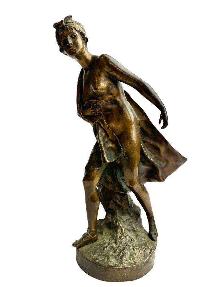 Gustavo Obiols Figura in bronzo, donna nuda