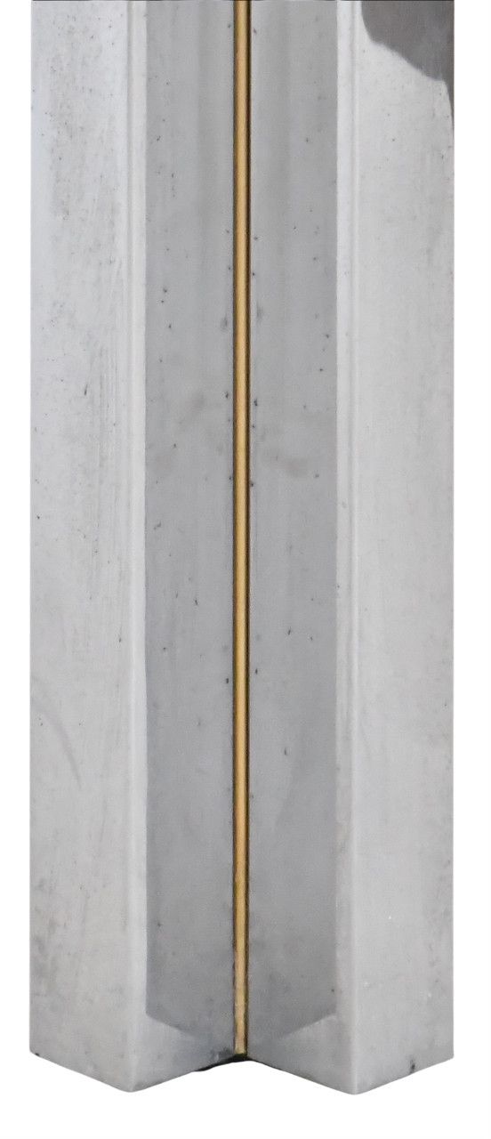 Rectangular console table in brushed steel. Guy Lefèvre for Maison Jansen