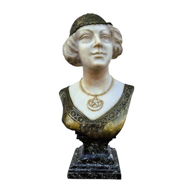 Charny, Busto di donna orientale in marmo, fine XIX-inizio XX secolo