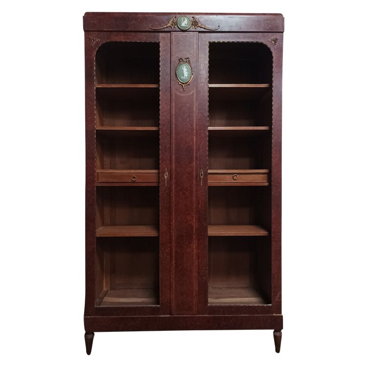 Louis XVI library in cedar burl