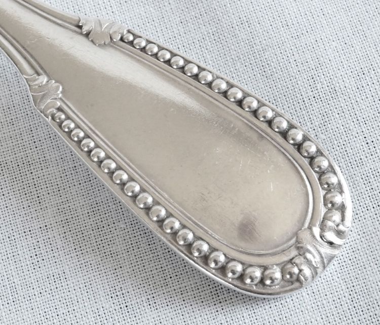 Louis XVI style cutlery set in solid silver for 12 people - 24 pieces - Minerva hallmark