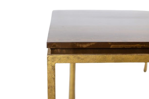Maison Jansen. Pair of gilded iron console tables. Circa 1970. LS63551756U