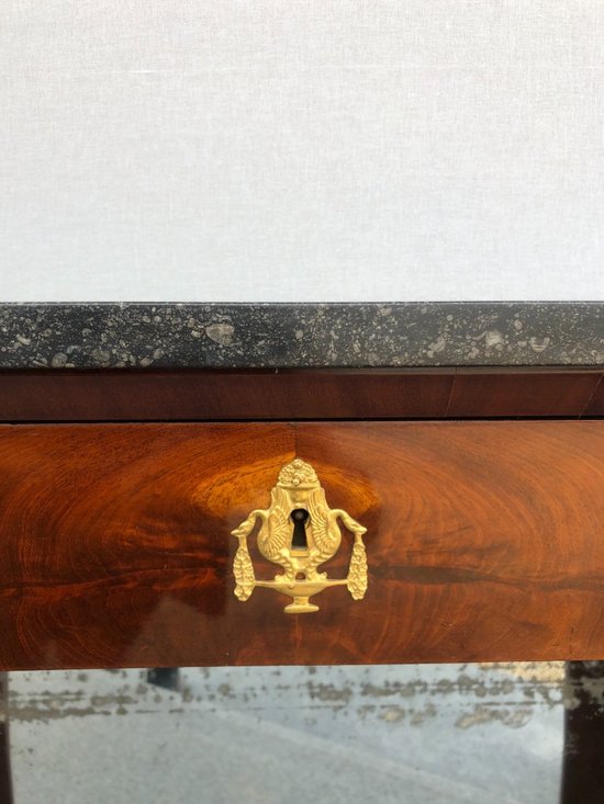 Console En Acajou Et Marbre « retour D’Égypte ». Empire, XIXe Siècle