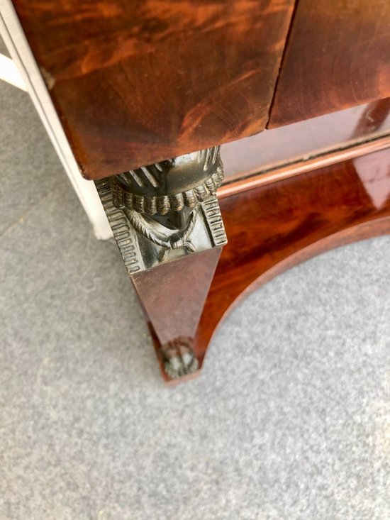 Console En Acajou Et Marbre « retour D’Égypte ». Empire, XIXe Siècle