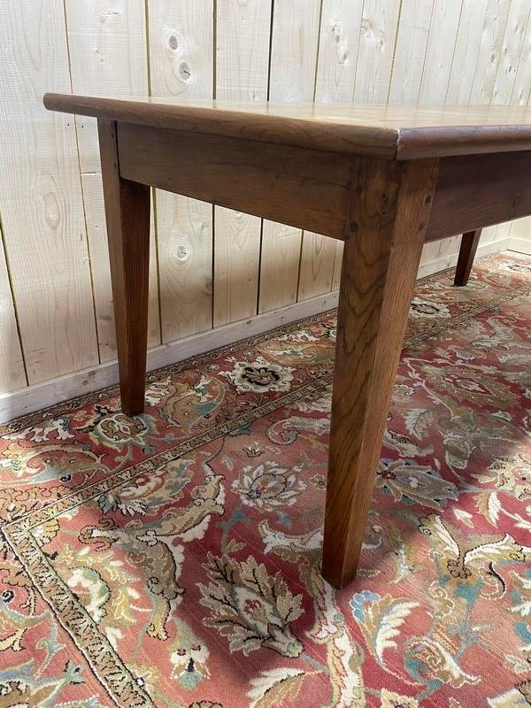Table de ferme en chêne parqueté 