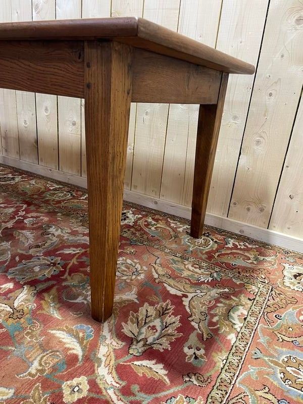 Table de ferme en chêne parqueté 