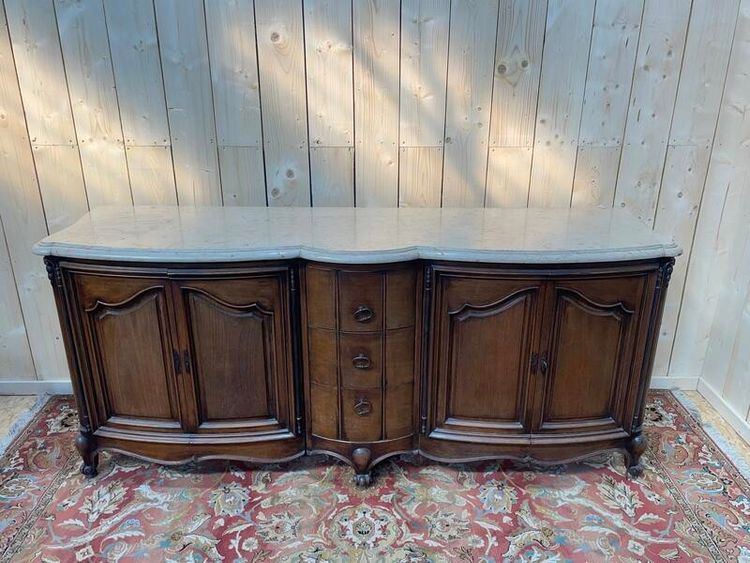 Walns Walnussbüro in Walnuss und Marmor in Walish Walnut