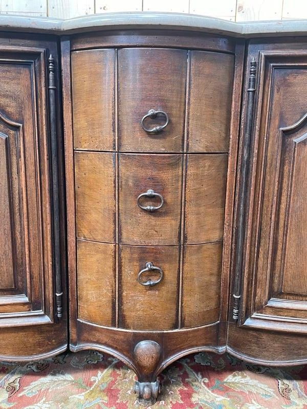 Walns Walnussbüro in Walnuss und Marmor in Walish Walnut