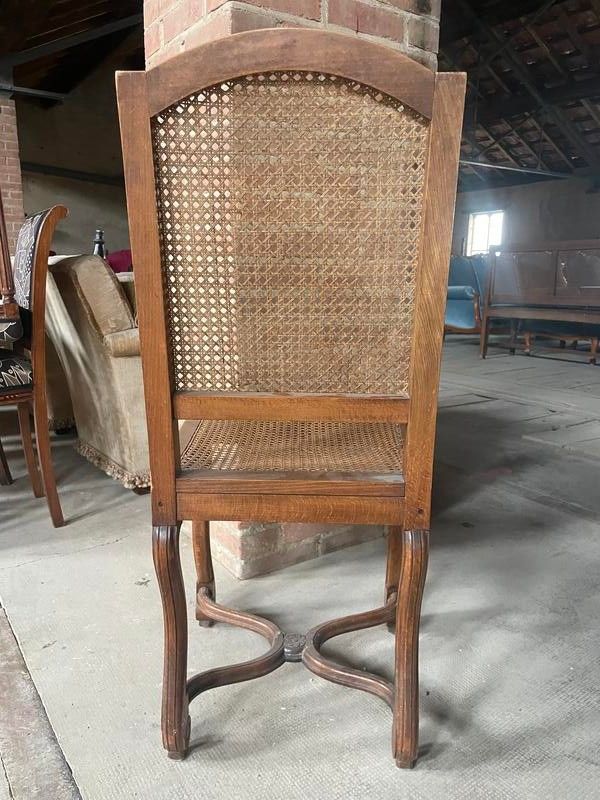 Suite of 6 Louis XIV style chairs in cannia