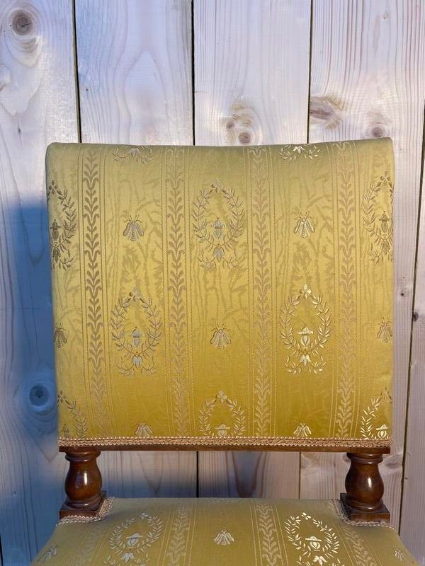 Continuation of 6 Napoleon III chairs in walnut and fabric