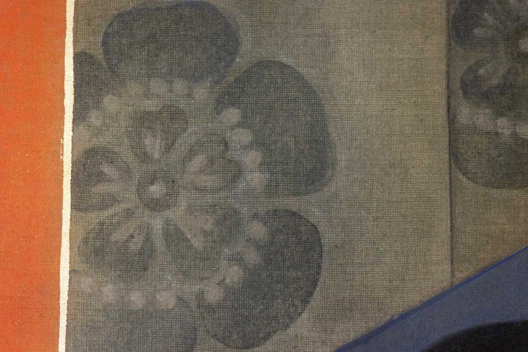 Toile peinte représentant un samouraï japonais. Contemporain. LS6341678U