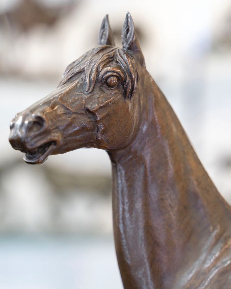 Scultura - Il cavallo di caolino, Alfred Dubucand (1828 - 1894) - Bronzo