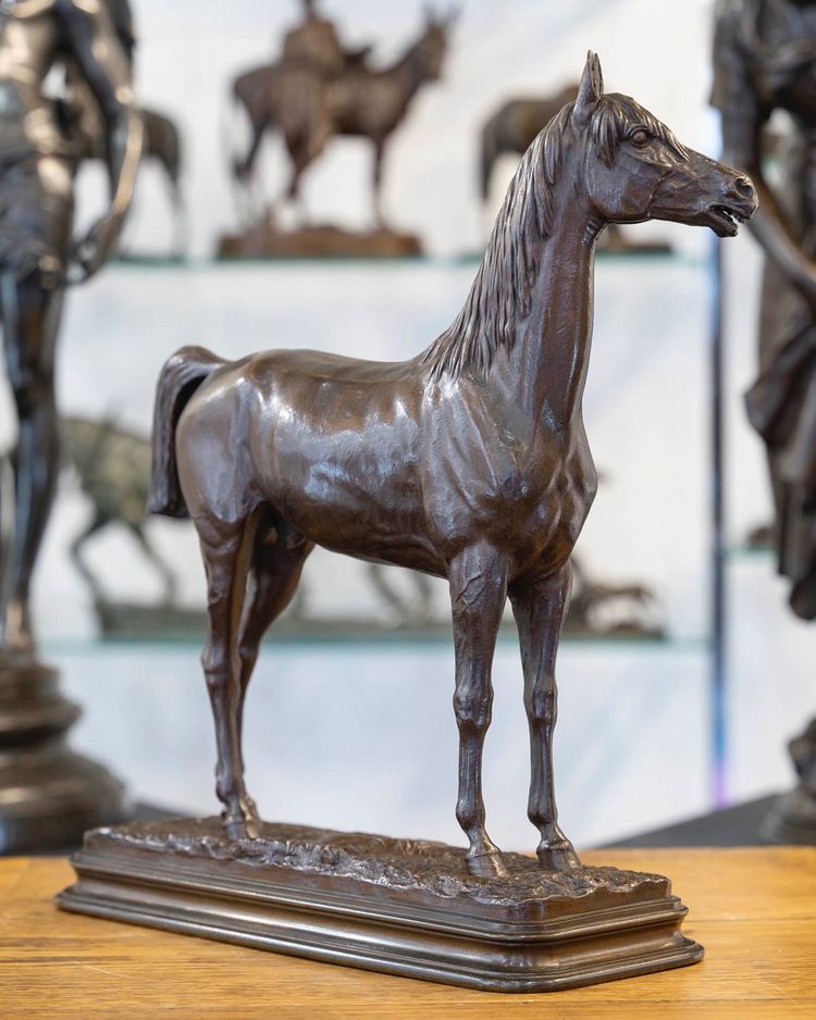 Scultura - Il cavallo di caolino, Alfred Dubucand (1828 - 1894) - Bronzo
