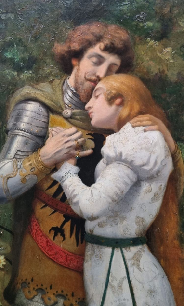 Scuola francese della fine del XIX secolo - L'addio del cavaliere