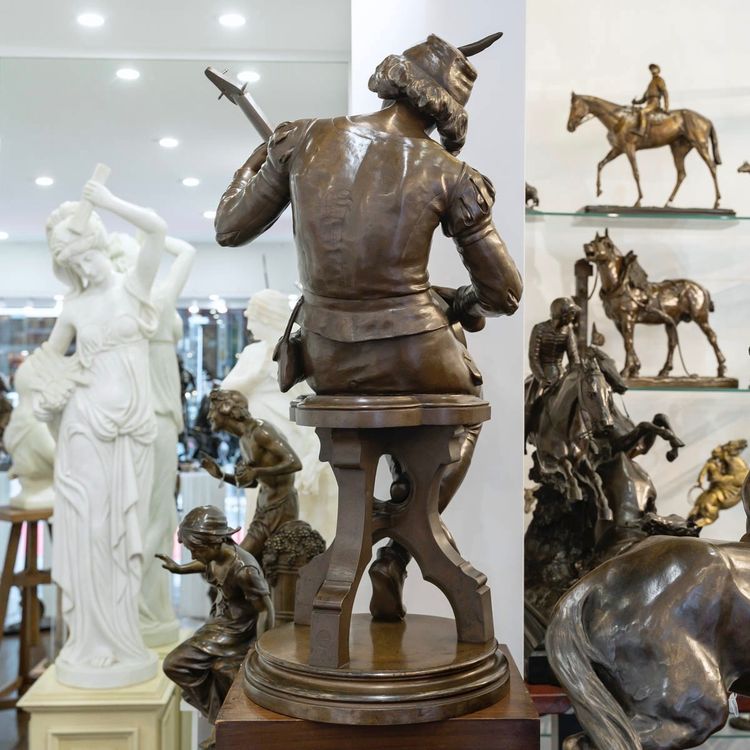 Scultura - Oysel Il Trovatore, Emile Boisseau (1842-1923) - Bronzo